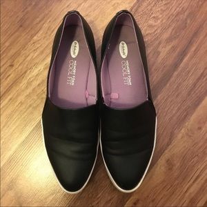Black slip on sneakers
